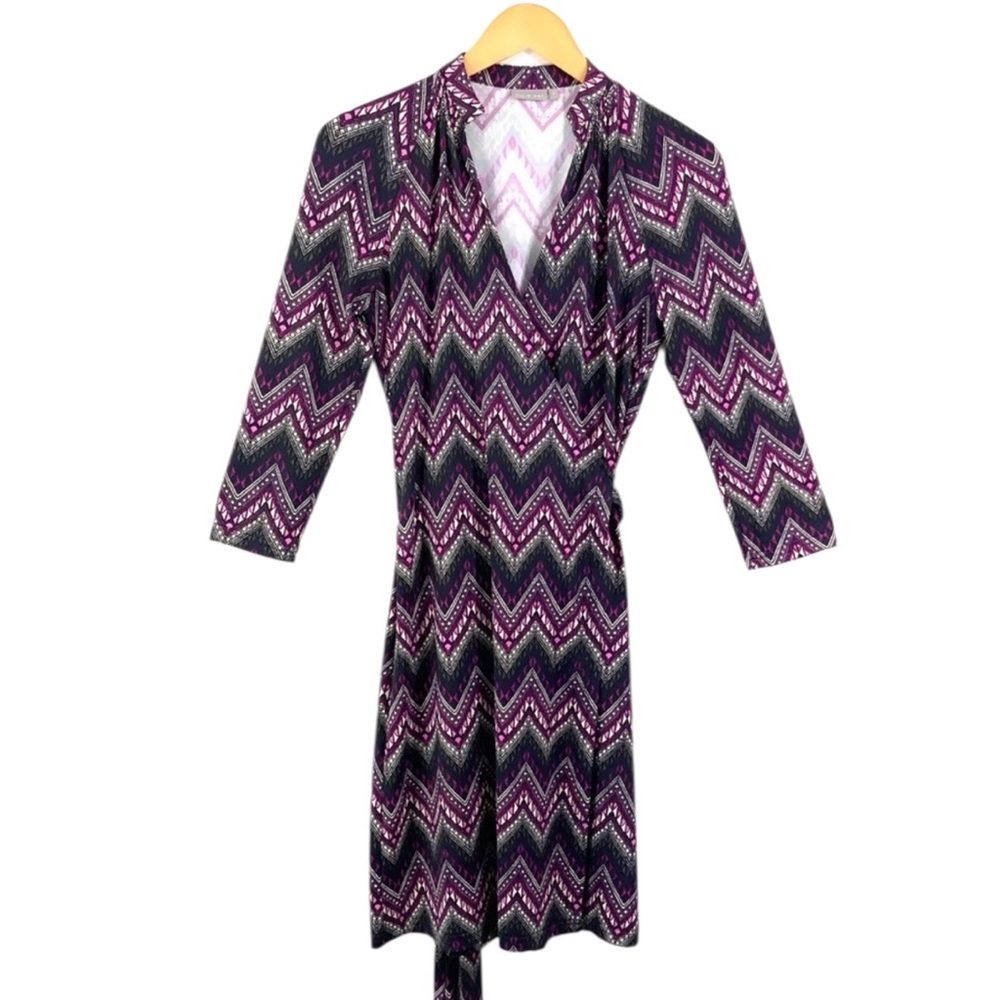 ELLIE KAI 3/4 Sleeve Kelsey Wrap Dress Size 4 Small C23